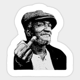 Redd Foxx  - Middle Finger Vintage Halftone Sticker